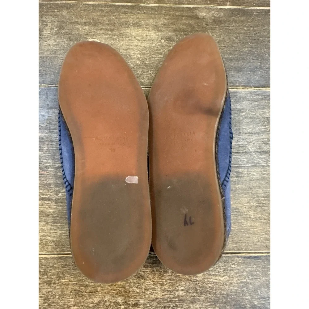 Aquatalia Men's Nick Suede Loafer MADE IN ITALY Steel Blue Slip On Size 10‎